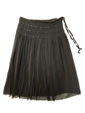 George (Asda) black mesh overlay lined skirt with sequin detail at waist UK14